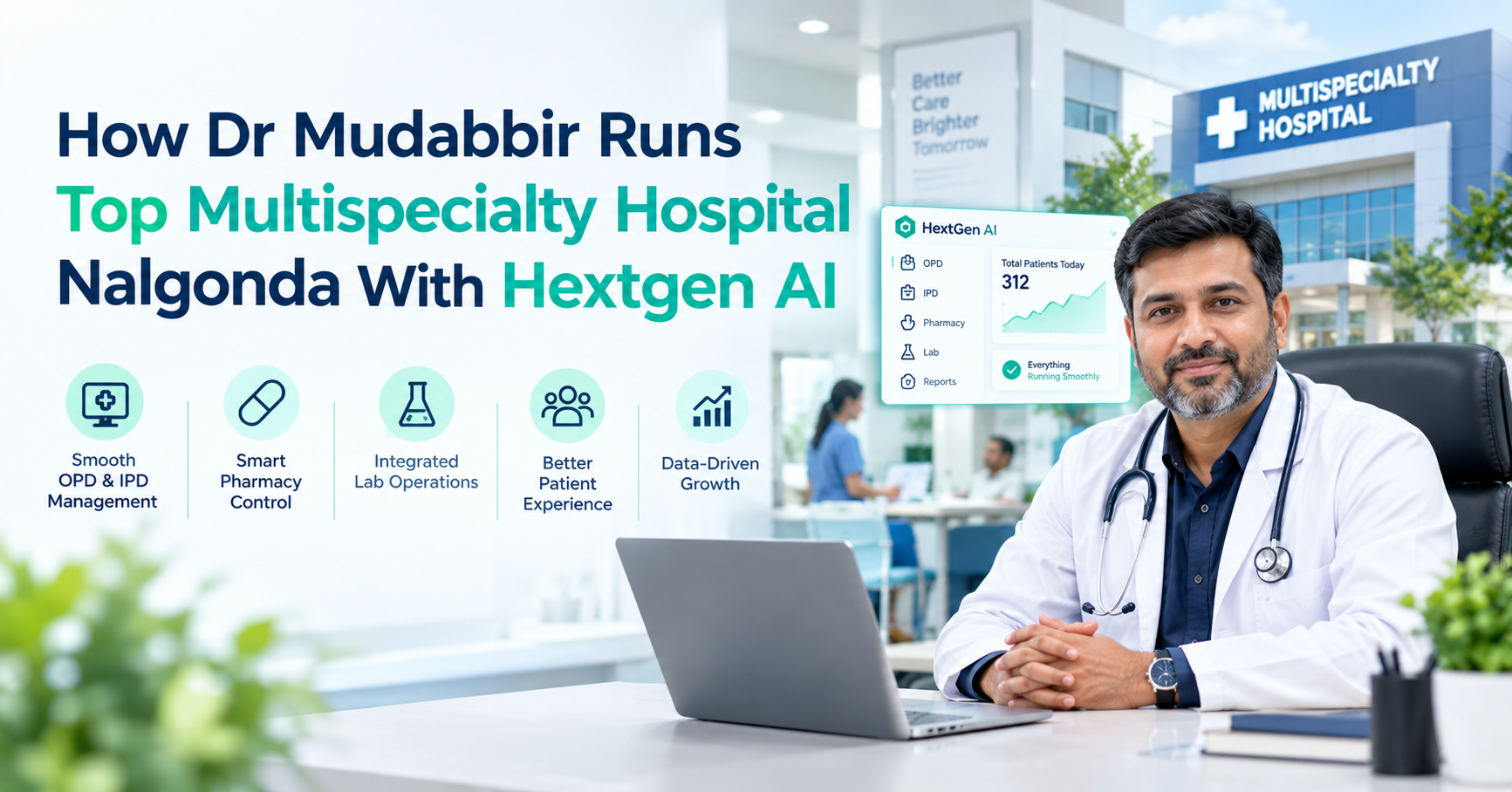 How Dr Mudabbir Runs Top Multispecialty Hospital in Nalgonda With Hextgen ai